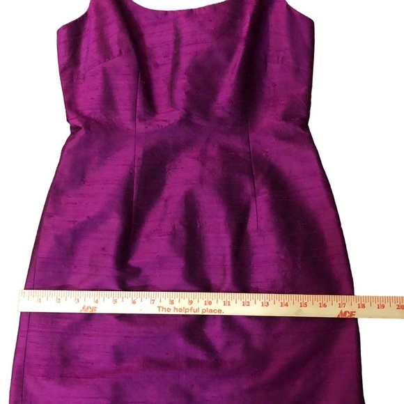 Vintage Laundry by Shelli Seagal Dress Womens 4 Used Magenta Silk - Picture 7 of 16